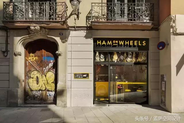 西班牙有家快餐厅也太有意思了，尽然用火腿来做装饰