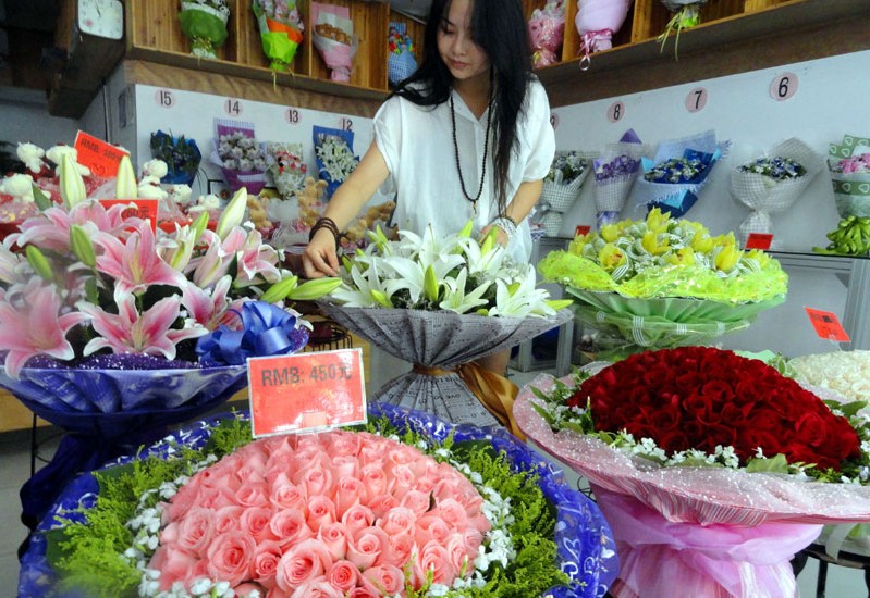 七夕节鲜花市场走俏,七夕节鲜花市场缩水