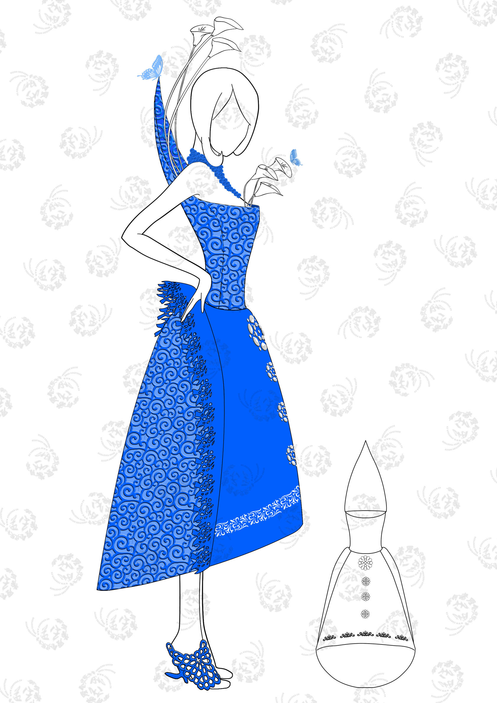 演出服定制声乐老师,设计感演出服