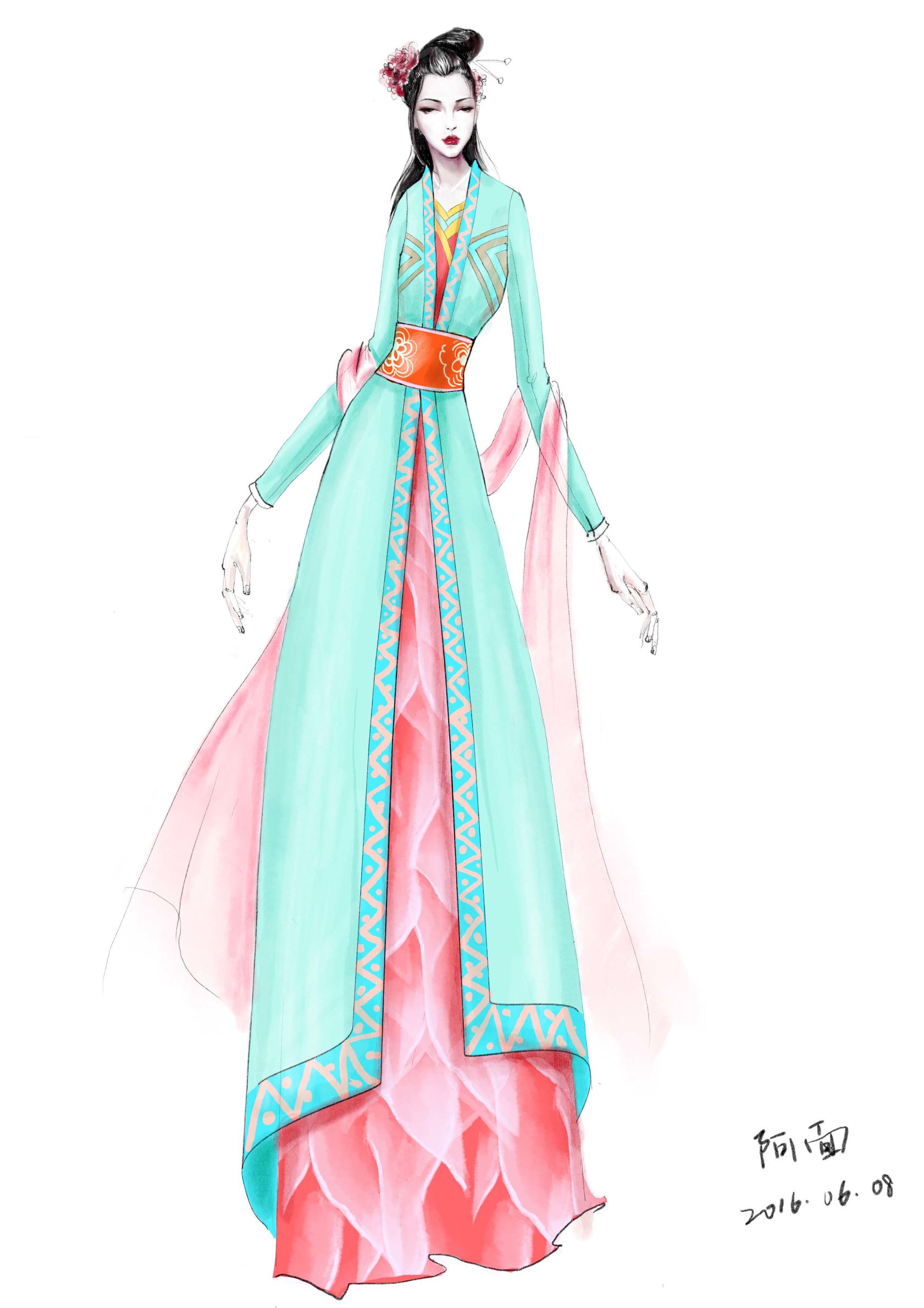 演出服定制声乐老师,设计感演出服