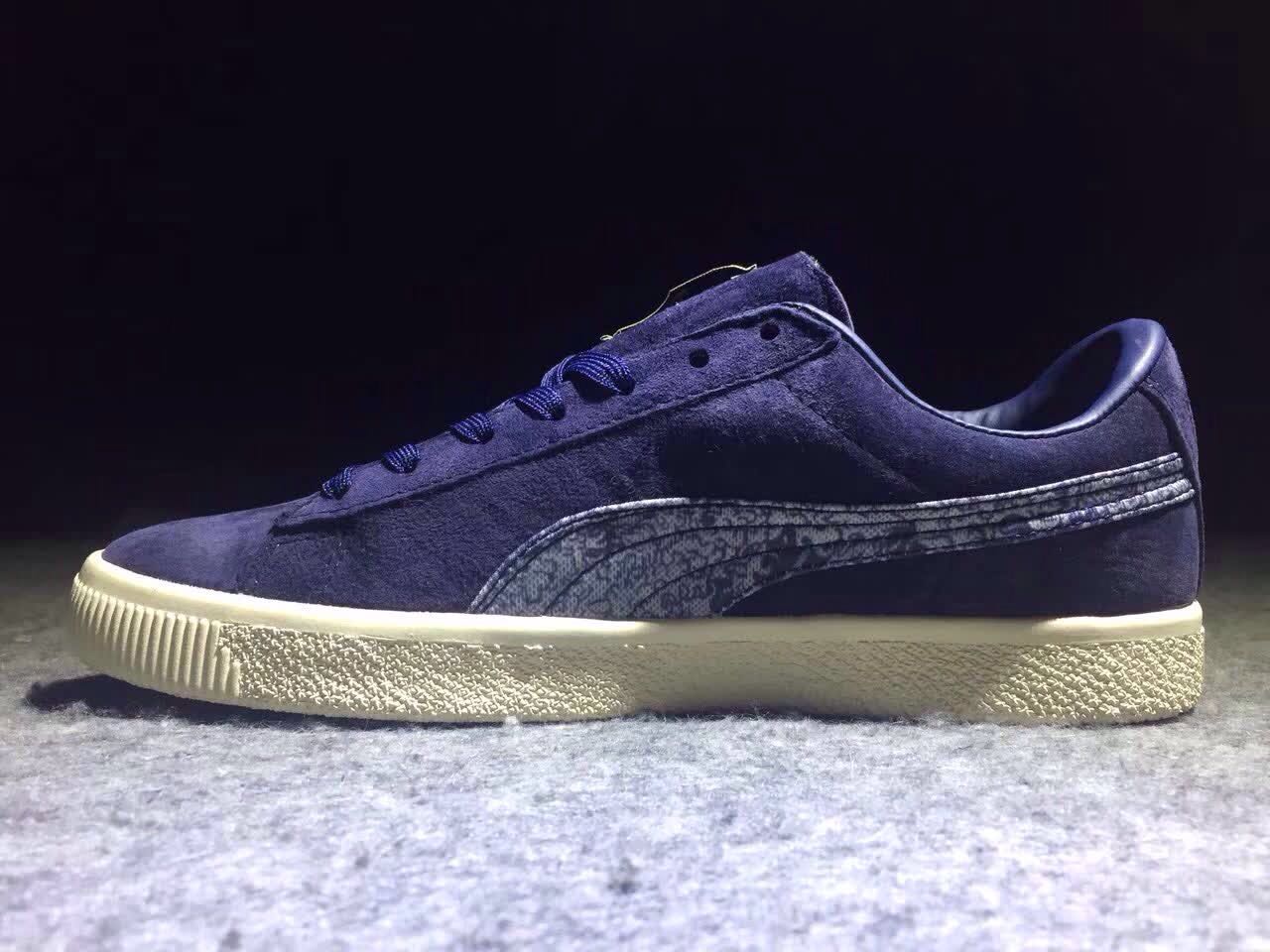 PUMAClyde系列复古板鞋MarineDay深蓝浪花