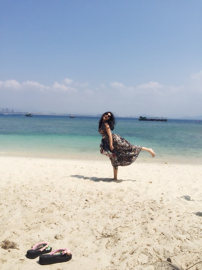 带着妈妈享受三亚的海