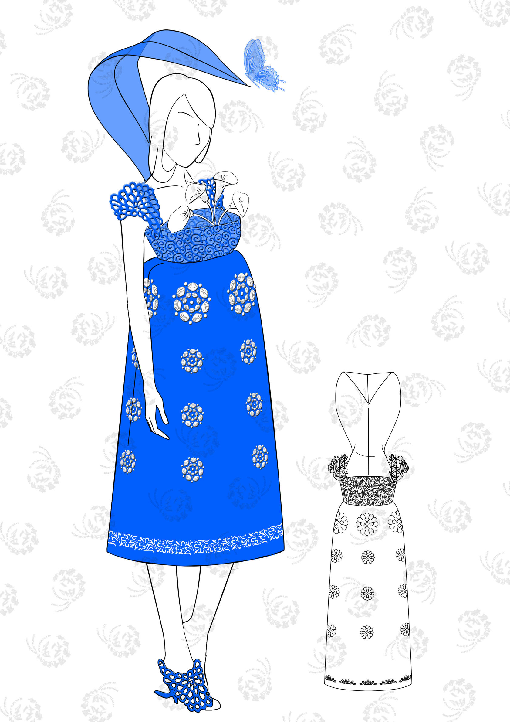 演出服定制声乐老师,设计感演出服