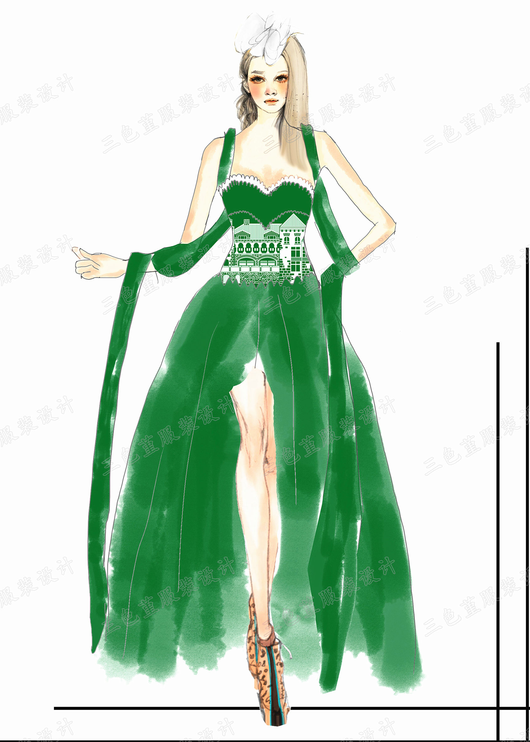 演出服定制声乐老师,设计感演出服