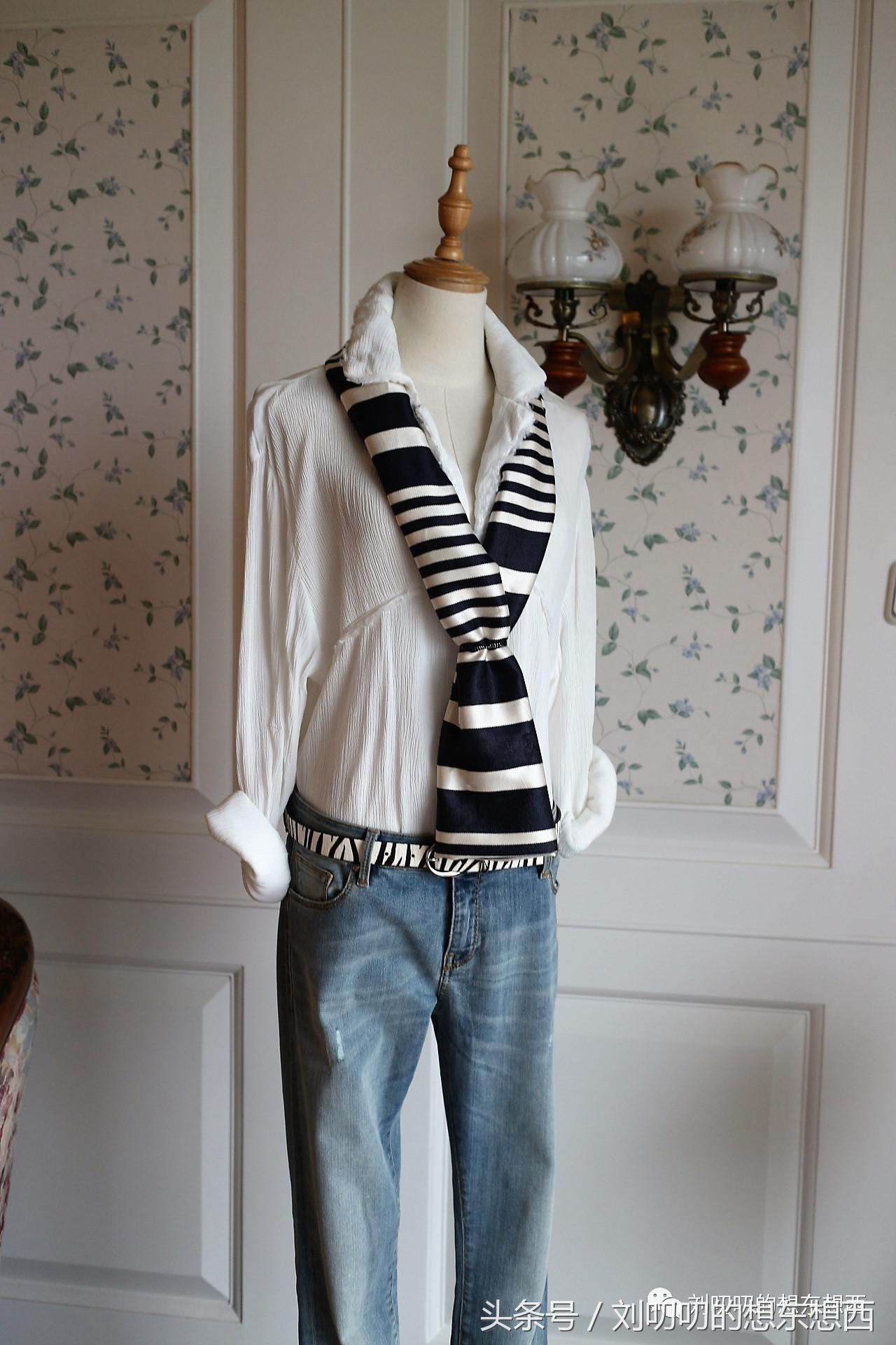 条纹时尚潮流T恤,一日look日常