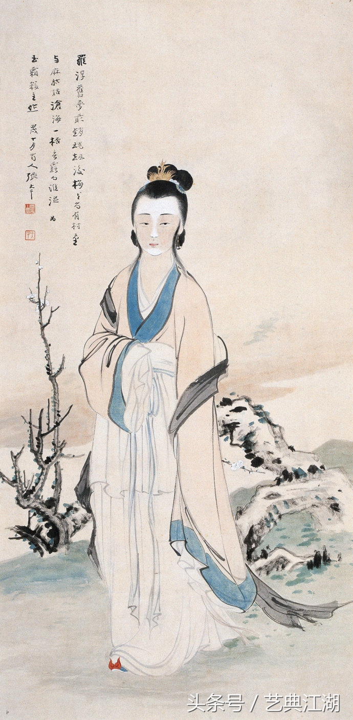 中国历代绘画大师长卷经典仕女图,国画大师的仕女图精品