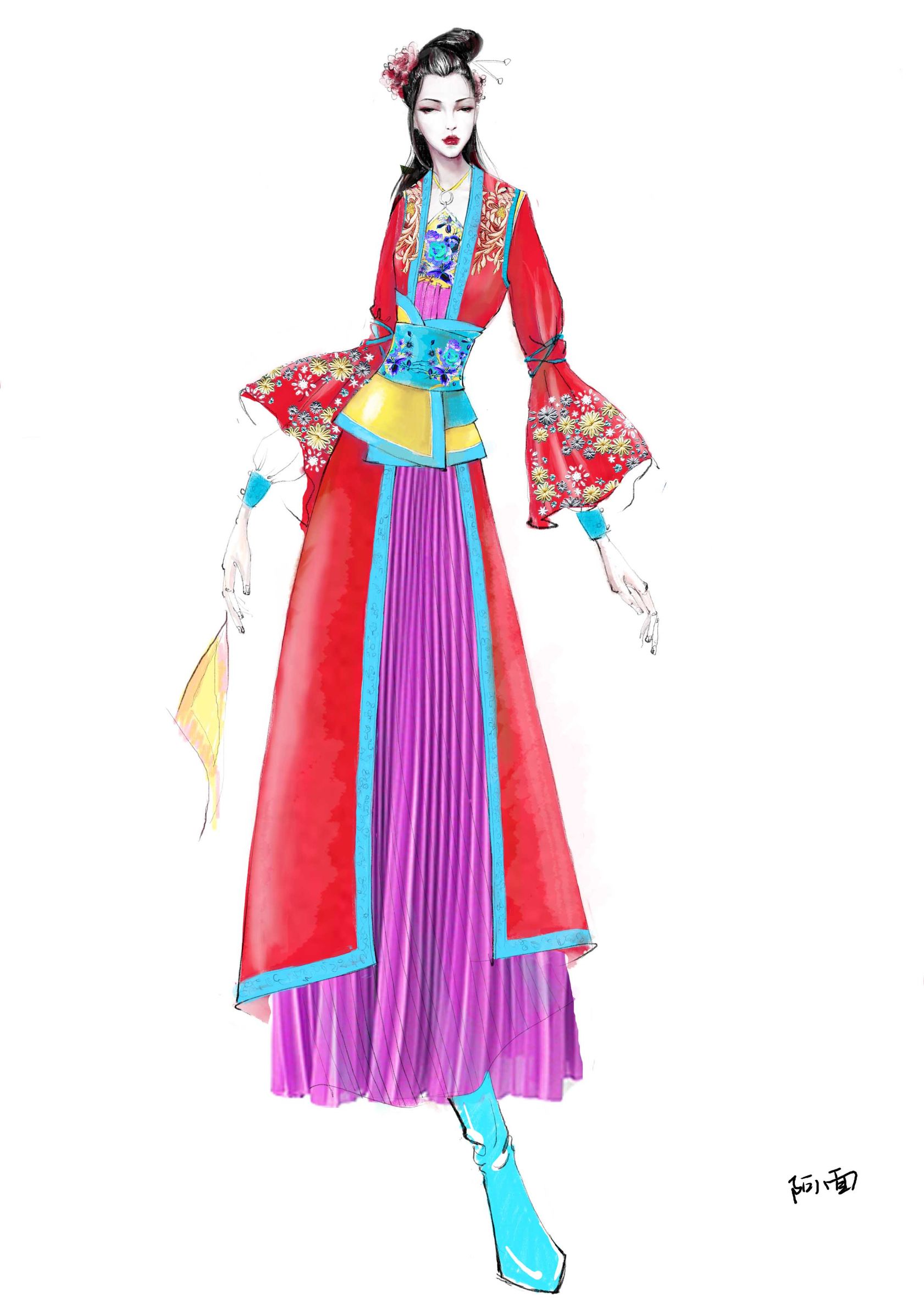 演出服定制声乐老师,设计感演出服