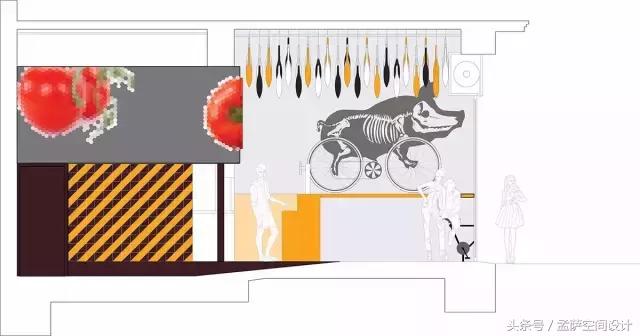 西班牙有家快餐厅也太有意思了，尽然用火腿来做装饰