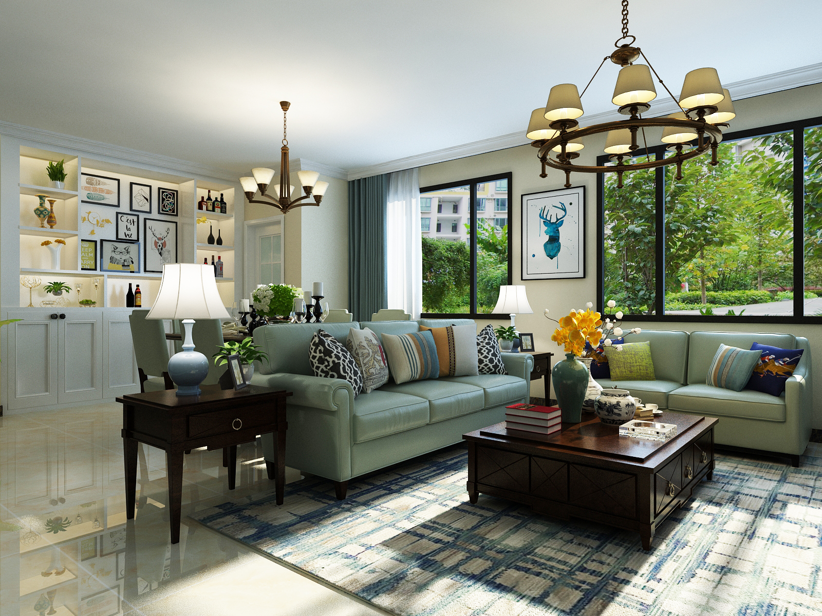 美式轻奢风格全屋家具定制,美式家具装修风格全屋