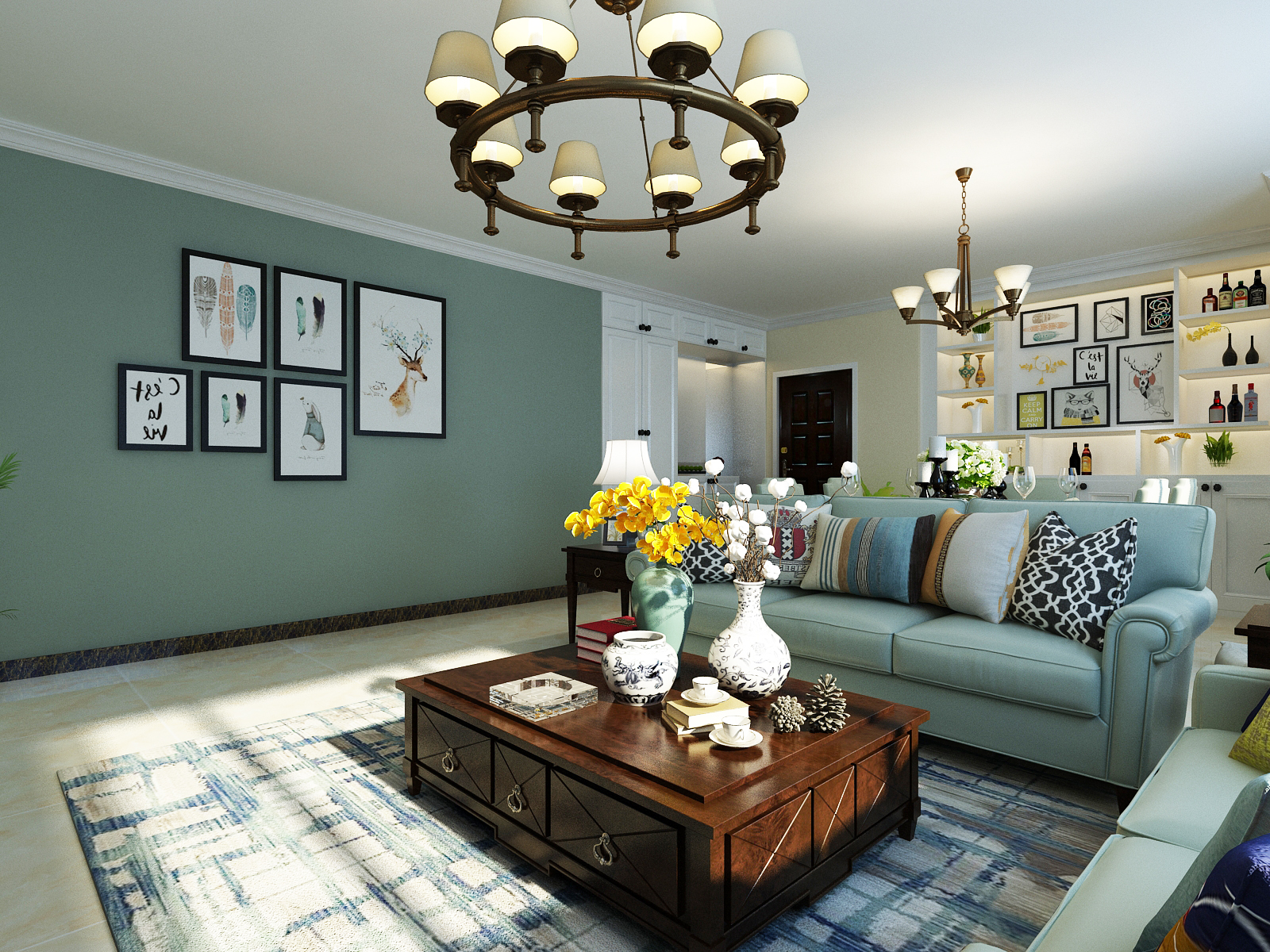 美式轻奢风格全屋家具定制,美式家具装修风格全屋