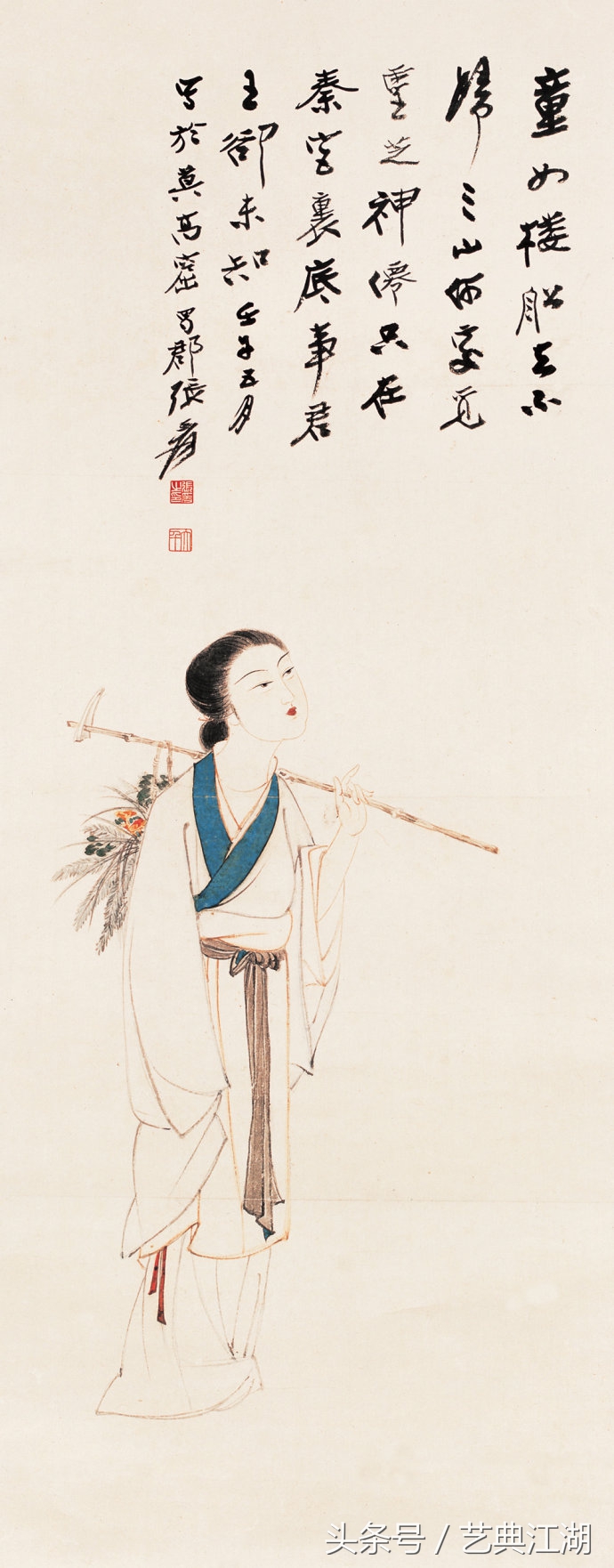 中国历代绘画大师长卷经典仕女图,国画大师的仕女图精品
