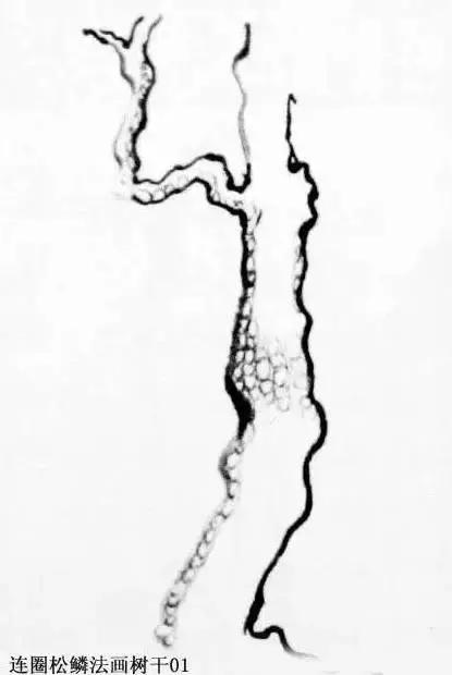 最简单的树干画法,树干的简便画法