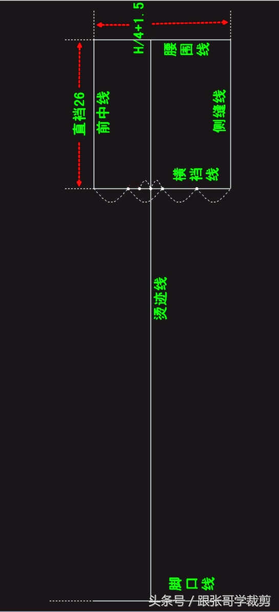 零基础学裁剪女裤,裁剪教程精品女直筒裤