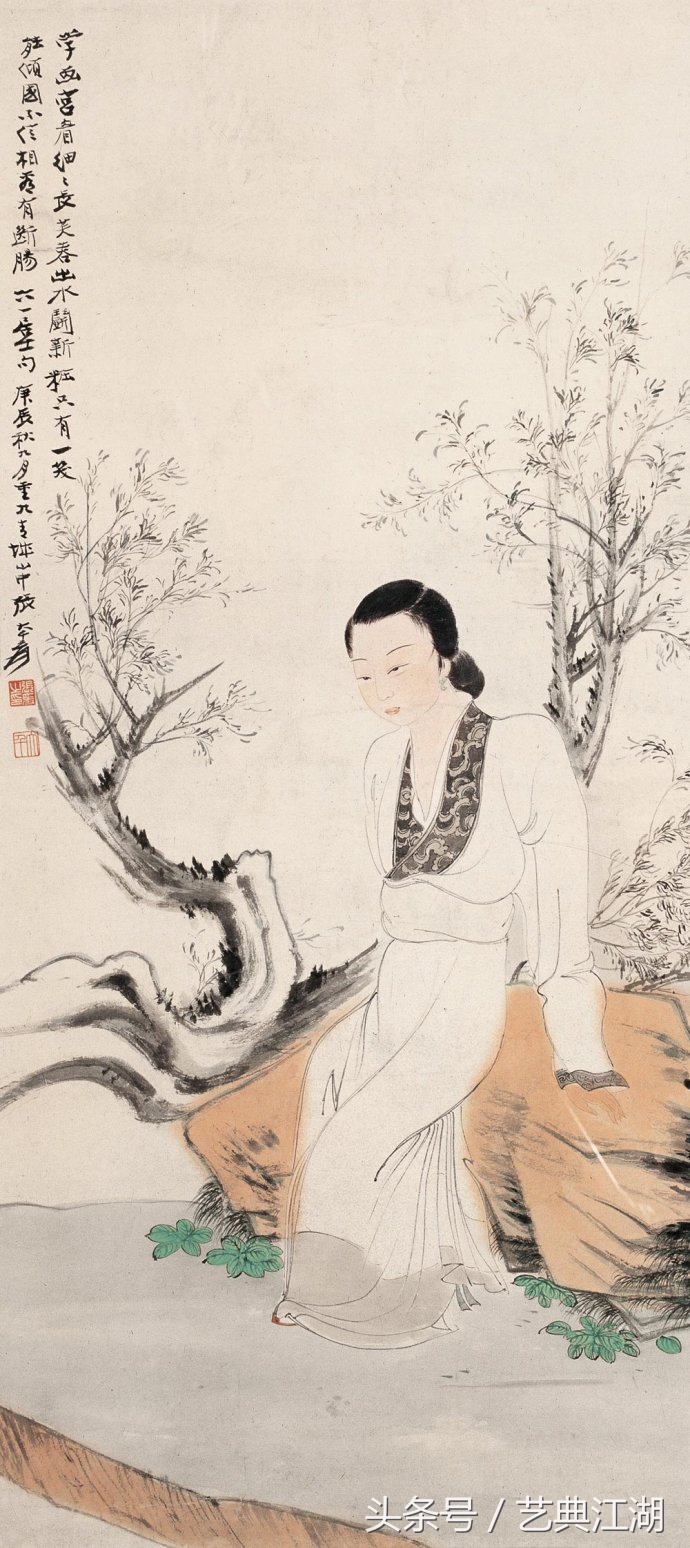 中国历代绘画大师长卷经典仕女图,国画大师的仕女图精品