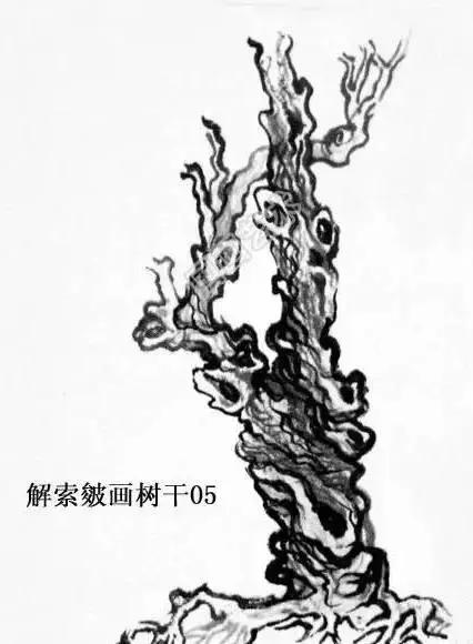 最简单的树干画法,树干的简便画法