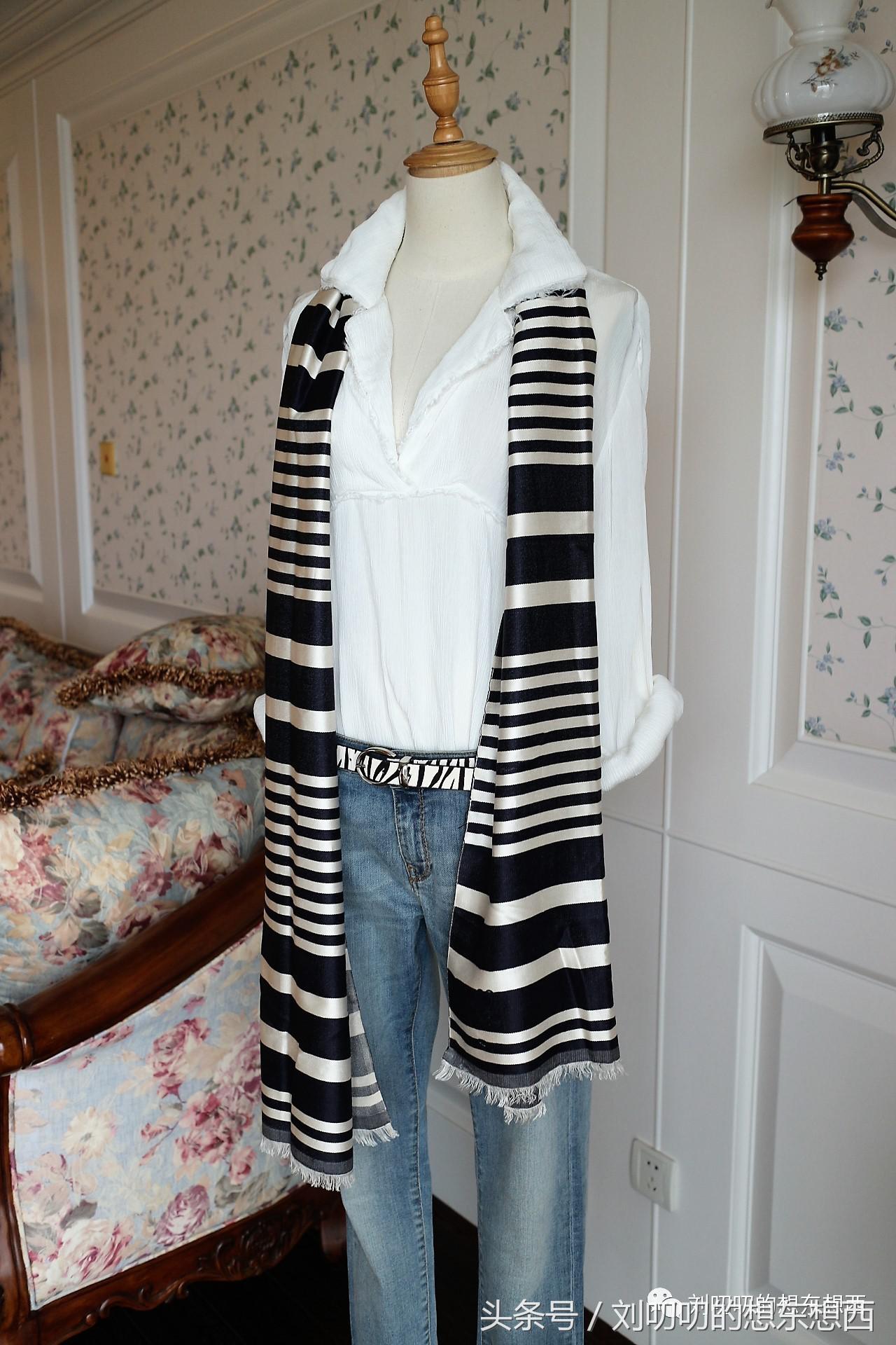 条纹时尚潮流T恤,一日look日常