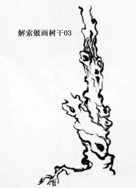 最简单的树干画法,树干的简便画法