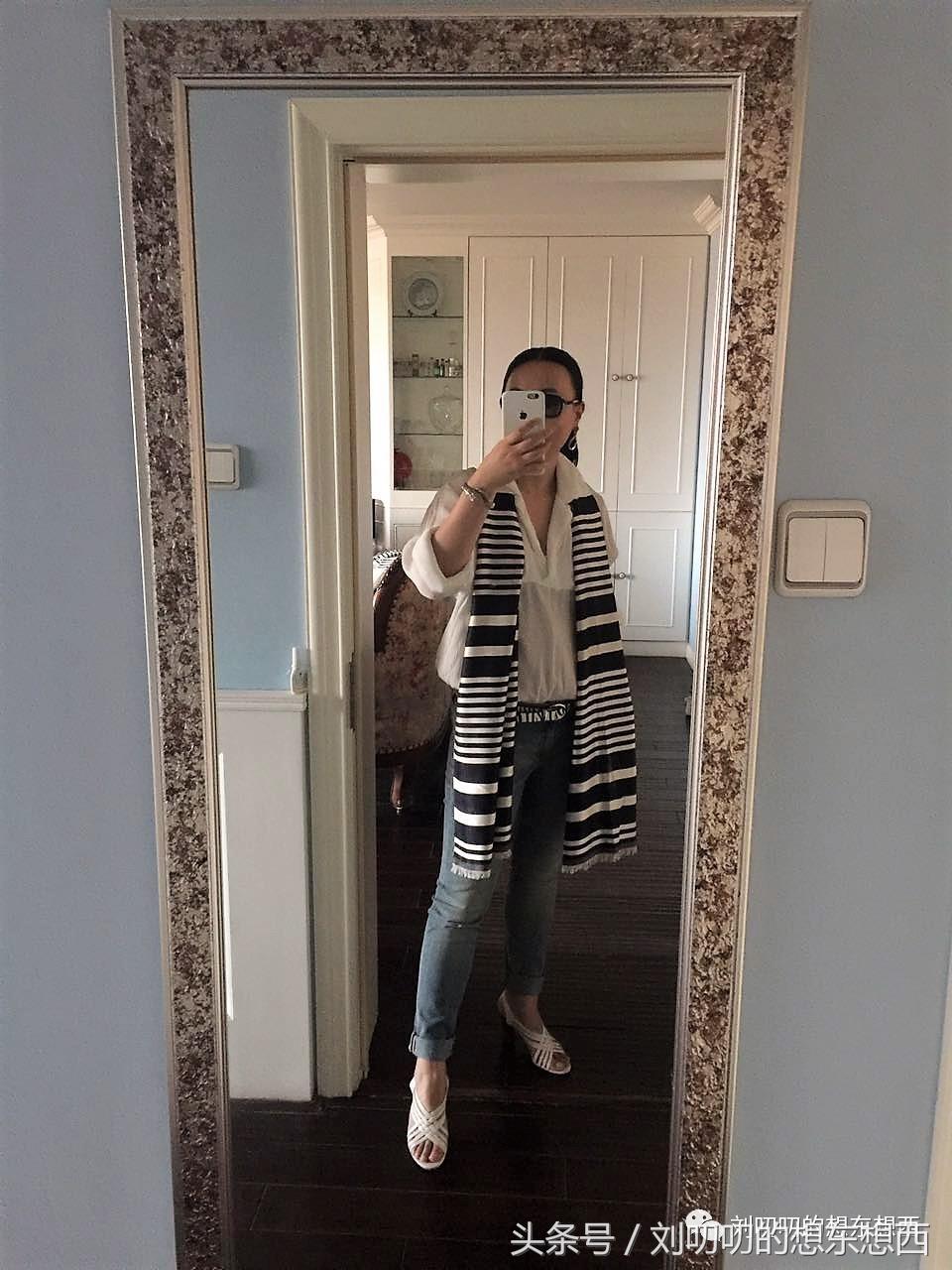 条纹时尚潮流T恤,一日look日常