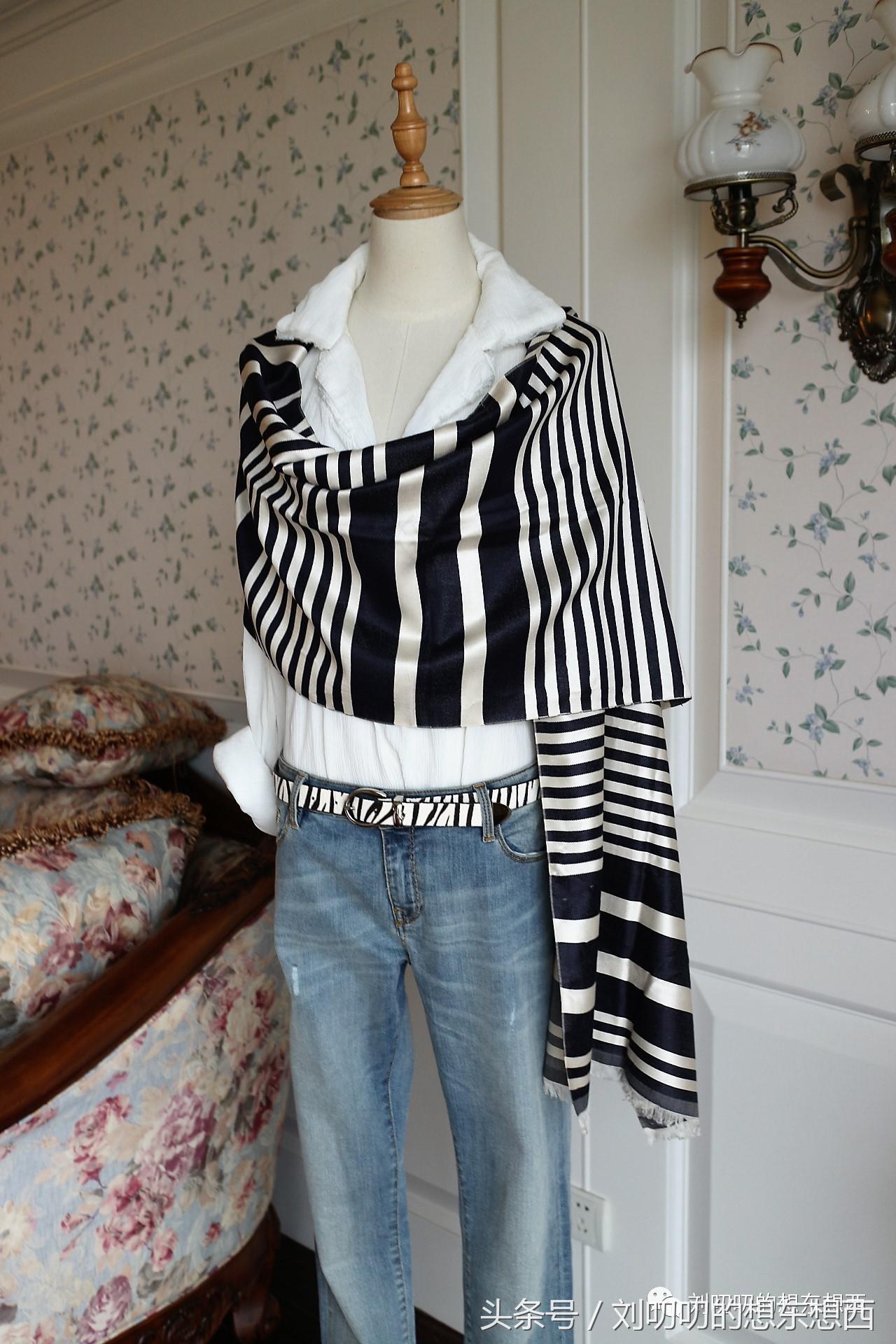 条纹时尚潮流T恤,一日look日常