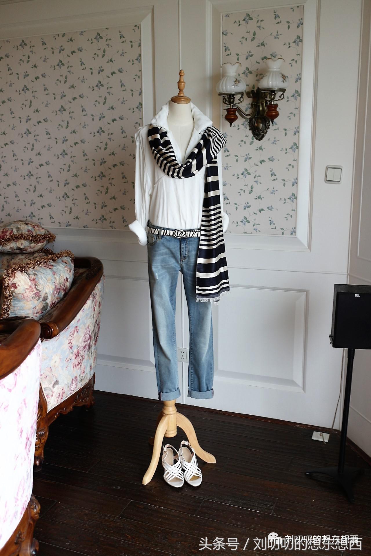 条纹时尚潮流T恤,一日look日常