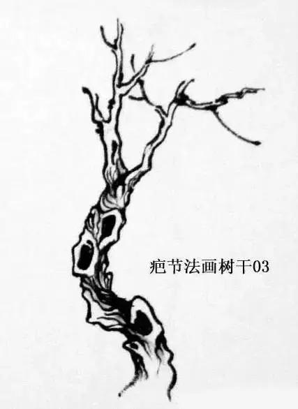 最简单的树干画法,树干的简便画法