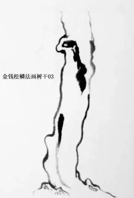 最简单的树干画法,树干的简便画法