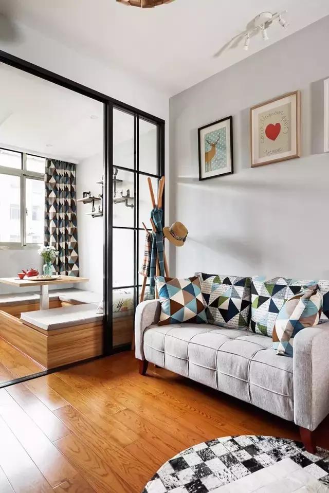 好看的北欧风隔断,北欧风格书房玻璃隔断