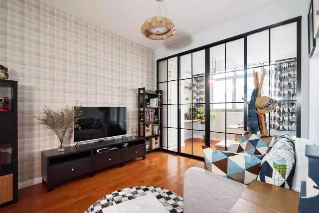 好看的北欧风隔断,北欧风格书房玻璃隔断