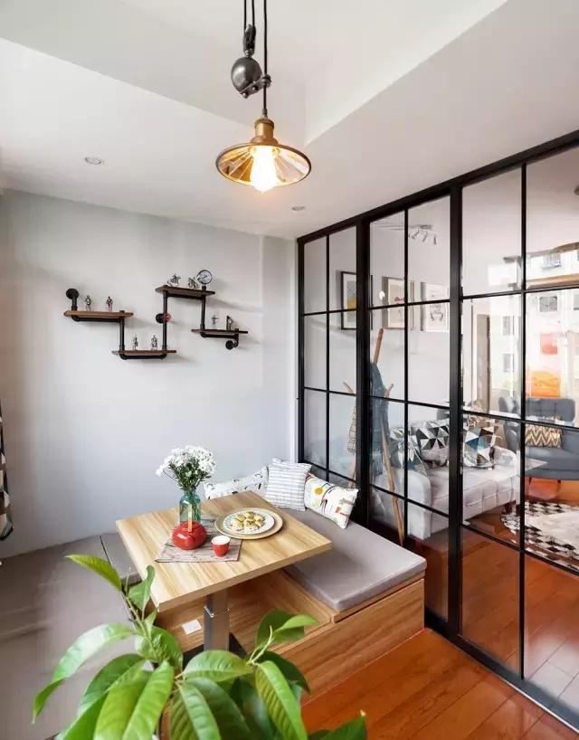 好看的北欧风隔断,北欧风格书房玻璃隔断