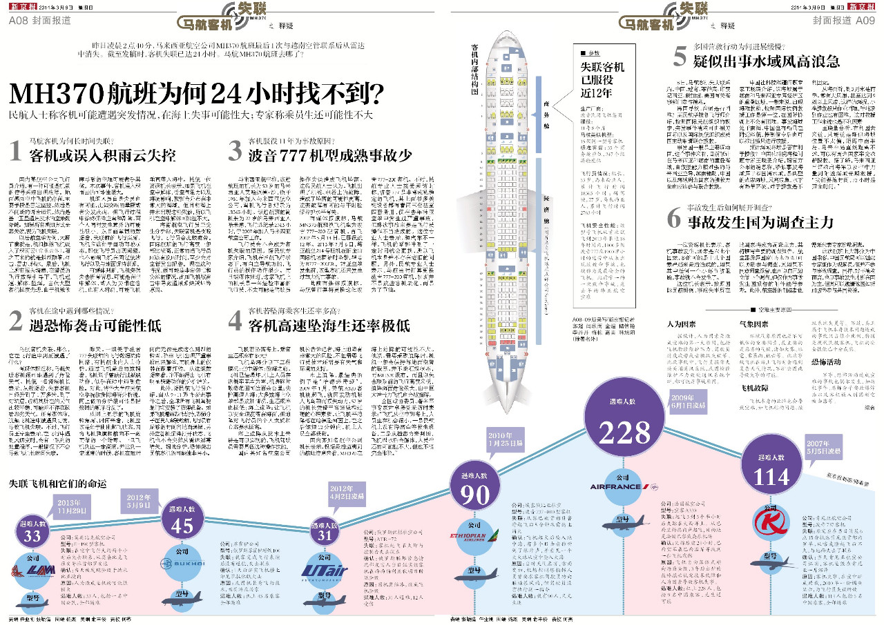 失联的MH370与24个月新闻拼图