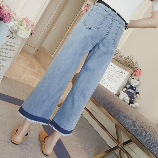 减龄穿搭夏季宽牛仔裤,牛仔裤夏搭雪纺衫