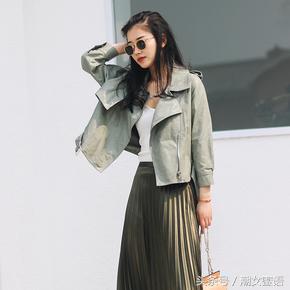短领皮夹克穿搭,短款皮夹克的穿搭