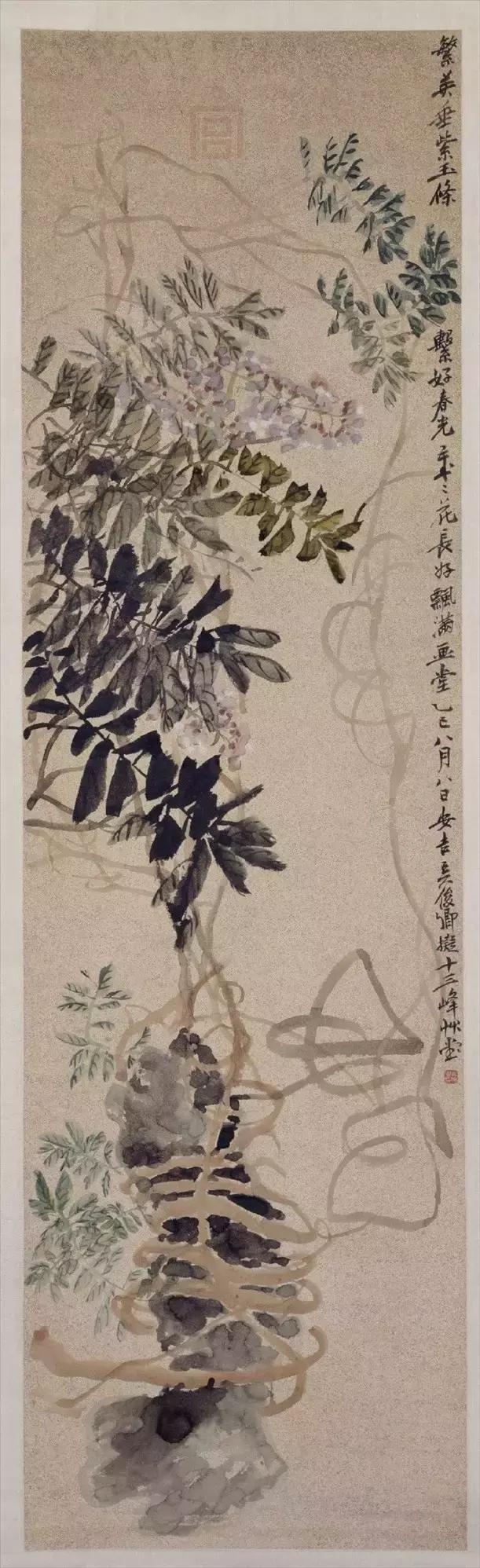 故宫收藏的著名山水国画,吴昌硕清供国画作品欣赏