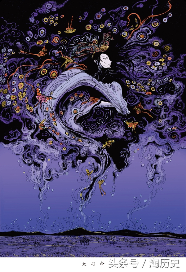 90插画师以200幅作品绘制诗经,最美楚辞的插画