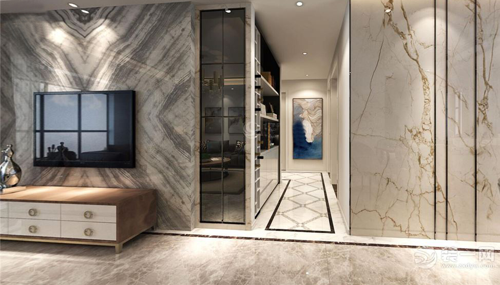 整个走廊来收纳,襄阳绿地广场三期效果图,170平现代四居半包9万