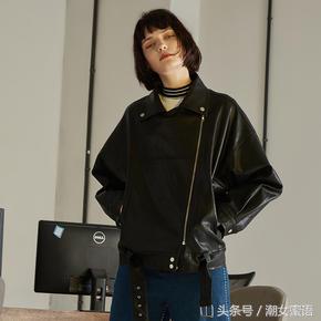 短领皮夹克穿搭,短款皮夹克的穿搭