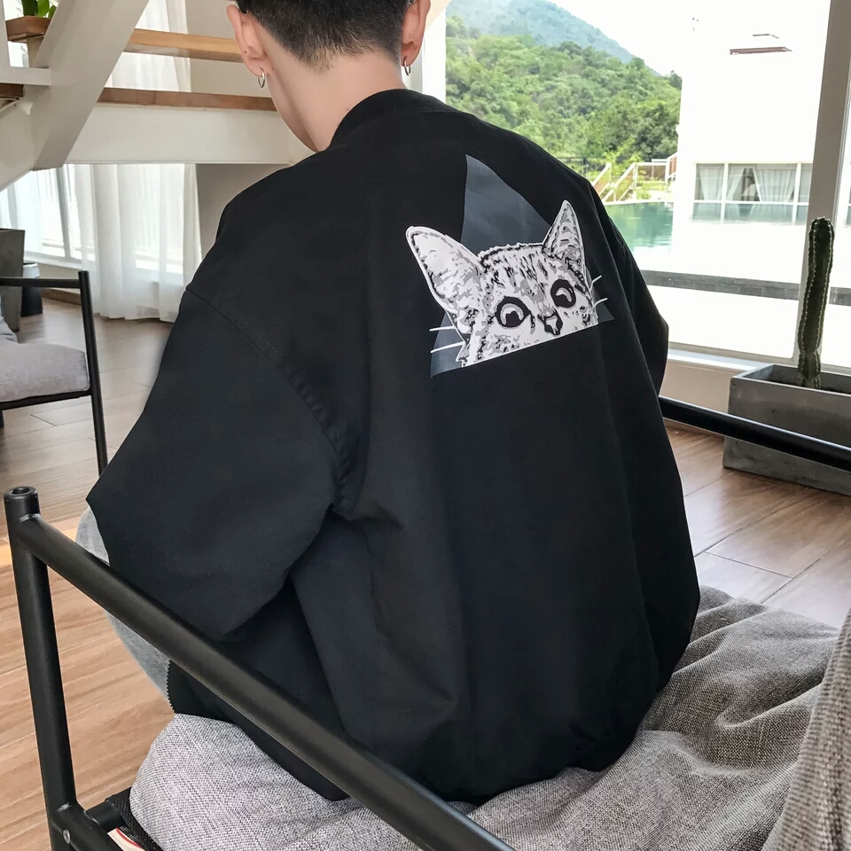 宽松薄棉外套,外套男秋季潮流百搭宽松