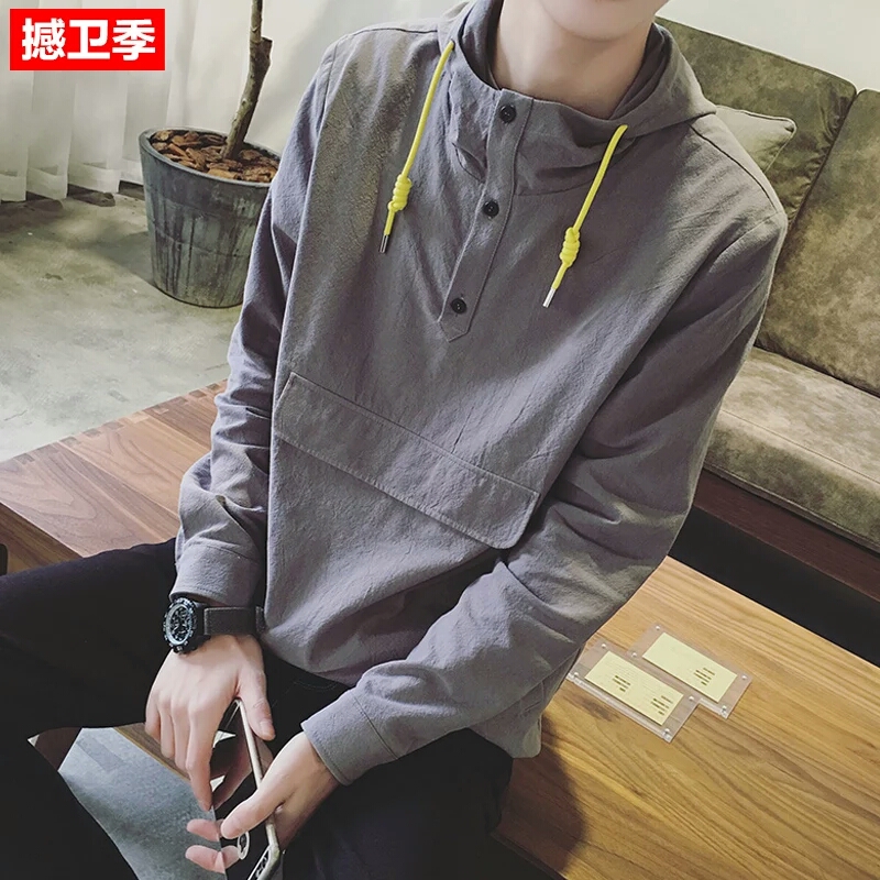 宽松薄棉外套,外套男秋季潮流百搭宽松