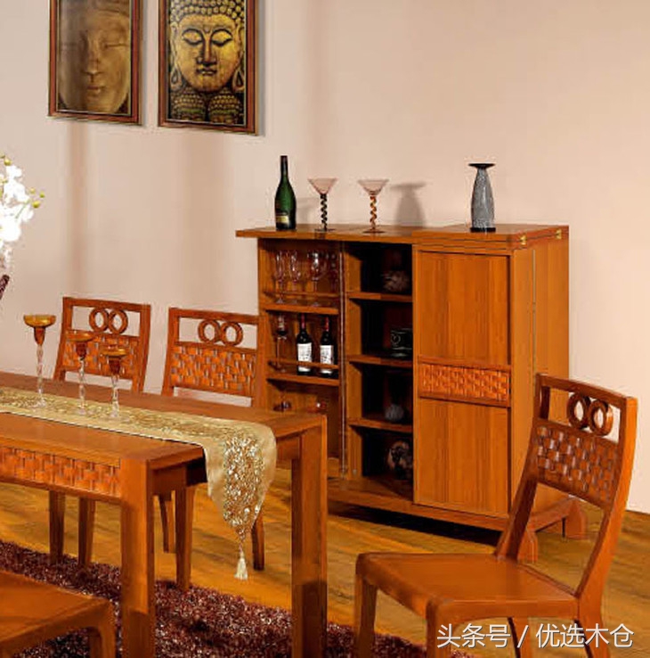 美洲胡桃木和红木家具,木材南美柚木