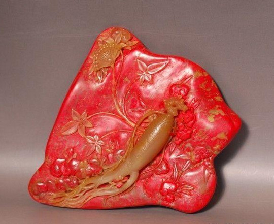 如何辨别鸡血石的真假图解,鸡血石造假的做法