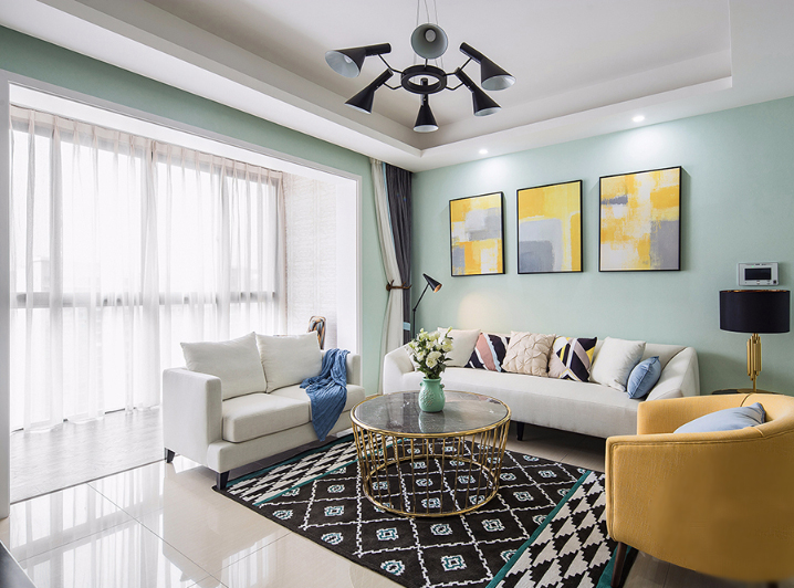 太原69平两室一厅装修轻奢现代风,太原122平方三室两厅两卫装修风格