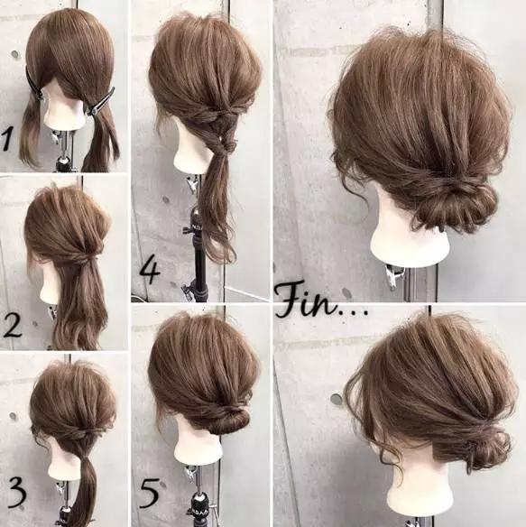 各种简单盘发的视频,简单的簪子盘发