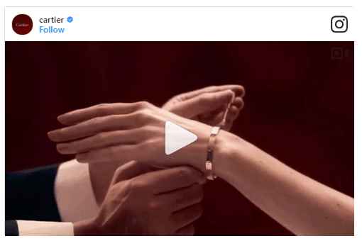 cartierlove系列宽版4钻玫瑰金手镯,cartierlove手镯戴法
