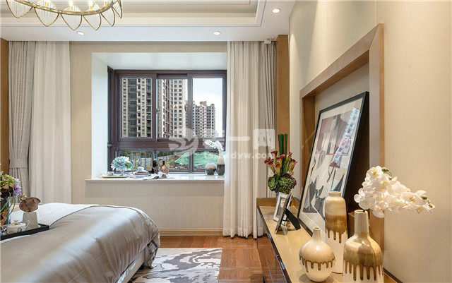 唐山136平米三室两厅装修效果图,唐山君熙太和别墅效果图