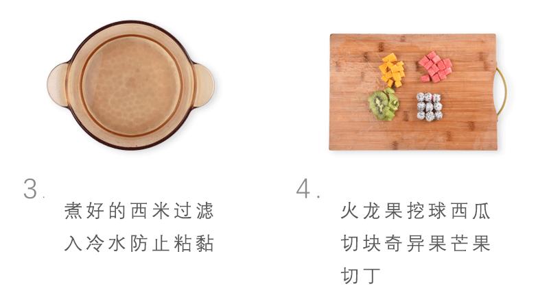 水果西米捞做法,新手甜品教程