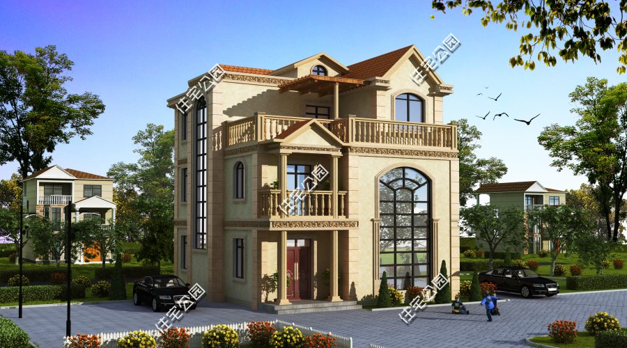 面宽20米进深10米别墅双拼,面宽18米进深10米二层别墅