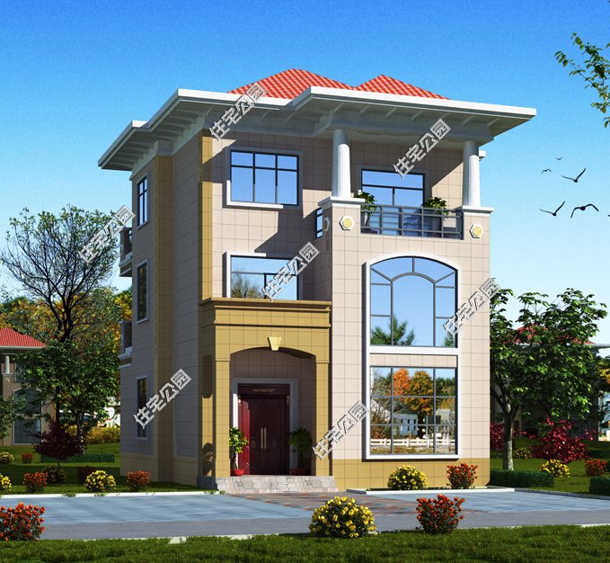 面宽20米进深10米别墅双拼,面宽18米进深10米二层别墅