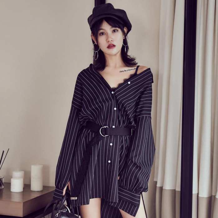 经典百搭条纹衬衫,条纹衬衫一衣多穿系列风格