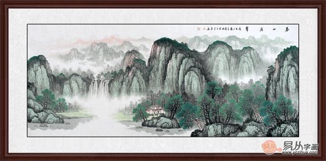 挂在客厅墙上的国风装饰画,中国风墙壁装饰画