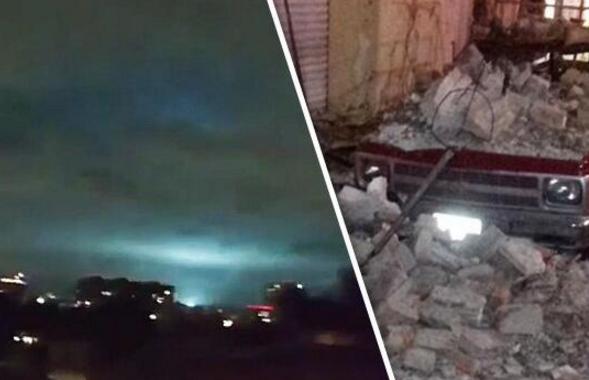 地震天空出现蓝光是怎么回事,地震之前出现的地光是怎么回事